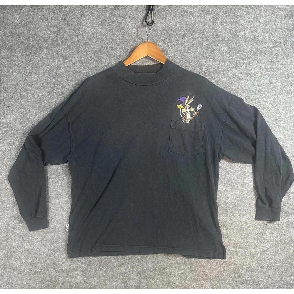 Vintage 1994 Acme Clothing Co. Looney Tunes Wile E. Coyote Long Sleeve‎ XL